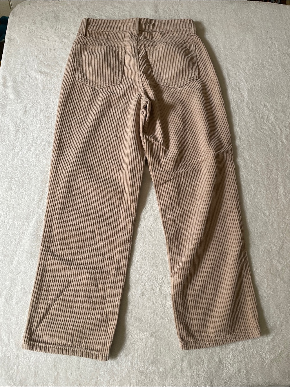 SO Goods for Life beige corduroy pants 7/28W high-rise, straight-leg - Picture 10 of 11